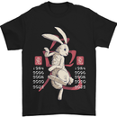 Chinese Zodiac Shengxiao Year of the Rabbit Mens T-Shirt Cotton Gildan Black