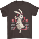 Chinese Zodiac Shengxiao Year of the Rabbit Mens T-Shirt Cotton Gildan Dark Chocolate