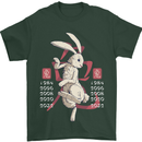 Chinese Zodiac Shengxiao Year of the Rabbit Mens T-Shirt Cotton Gildan Forest Green