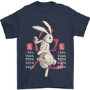 Chinese Zodiac Shengxiao Year of the Rabbit Mens T-Shirt Cotton Gildan Navy Blue