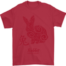 Chinese Zodiac Shengxiao Year of the Rabbit Mens T-Shirt Cotton Gildan Red