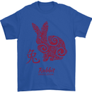 Chinese Zodiac Shengxiao Year of the Rabbit Mens T-Shirt Cotton Gildan Royal Blue