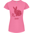 Chinese Zodiac Shengxiao Year of the Rabbit Womens Petite Cut T-Shirt Azalea