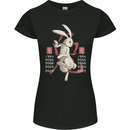 Chinese Zodiac Shengxiao Year of the Rabbit Womens Petite Cut T-Shirt Black