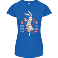 Chinese Zodiac Shengxiao Year of the Rabbit Womens Petite Cut T-Shirt Royal Blue