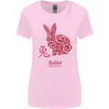 Chinese Zodiac Shengxiao Year of the Rabbit Womens Wider Cut T-Shirt Light Pink