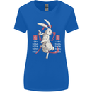 Chinese Zodiac Shengxiao Year of the Rabbit Womens Wider Cut T-Shirt Royal Blue