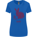 Chinese Zodiac Shengxiao Year of the Rabbit Womens Wider Cut T-Shirt Royal Blue