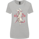 Chinese Zodiac Shengxiao Year of the Rabbit Womens Wider Cut T-Shirt Sports Grey