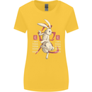 Chinese Zodiac Shengxiao Year of the Rabbit Womens Wider Cut T-Shirt Yellow