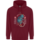 Chinese Zodiac Shengxiao Year of the Rat Childrens Kids Hoodie Maroon
