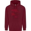 Chinese Zodiac Shengxiao Year of the Rat Childrens Kids Hoodie Maroon