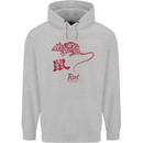 Chinese Zodiac Shengxiao Year of the Rat Childrens Kids Hoodie Sports Grey