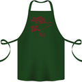 Chinese Zodiac Shengxiao Year of the Rat Cotton Apron 100% Organic Forest Green