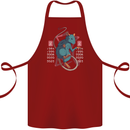 Chinese Zodiac Shengxiao Year of the Rat Cotton Apron 100% Organic Maroon
