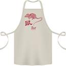 Chinese Zodiac Shengxiao Year of the Rat Cotton Apron 100% Organic Natural