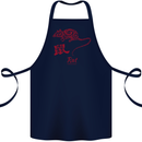 Chinese Zodiac Shengxiao Year of the Rat Cotton Apron 100% Organic Navy Blue