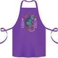 Chinese Zodiac Shengxiao Year of the Rat Cotton Apron 100% Organic Purple