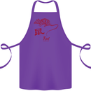 Chinese Zodiac Shengxiao Year of the Rat Cotton Apron 100% Organic Purple