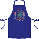 Chinese Zodiac Shengxiao Year of the Rat Cotton Apron 100% Organic Royal Blue
