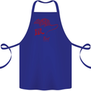 Chinese Zodiac Shengxiao Year of the Rat Cotton Apron 100% Organic Royal Blue