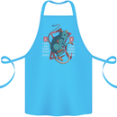 Chinese Zodiac Shengxiao Year of the Rat Cotton Apron 100% Organic Turquoise