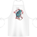 Chinese Zodiac Shengxiao Year of the Rat Cotton Apron 100% Organic White