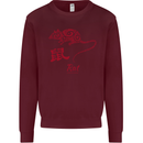 Chinese Zodiac Shengxiao Year of the Rat Kids Sweatshirt Jumper Maroon