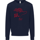 Chinese Zodiac Shengxiao Year of the Rat Kids Sweatshirt Jumper Navy Blue