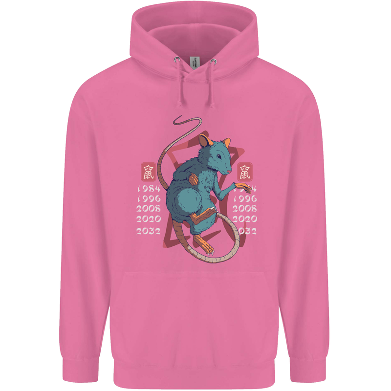 Chinese Zodiac Shengxiao Year of the Rat Mens 80% Cotton Hoodie Azelea