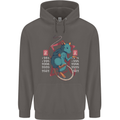 Chinese Zodiac Shengxiao Year of the Rat Mens 80% Cotton Hoodie Charcoal