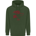 Chinese Zodiac Shengxiao Year of the Rat Mens 80% Cotton Hoodie Forest Green