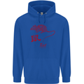 Chinese Zodiac Shengxiao Year of the Rat Mens 80% Cotton Hoodie Royal Blue
