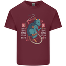 Chinese Zodiac Shengxiao Year of the Rat Mens Cotton T-Shirt Tee Top Maroon