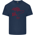 Chinese Zodiac Shengxiao Year of the Rat Mens Cotton T-Shirt Tee Top Navy Blue