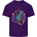 Chinese Zodiac Shengxiao Year of the Rat Mens Cotton T-Shirt Tee Top Purple
