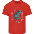 Chinese Zodiac Shengxiao Year of the Rat Mens Cotton T-Shirt Tee Top Red