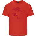 Chinese Zodiac Shengxiao Year of the Rat Mens Cotton T-Shirt Tee Top Red