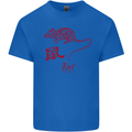 Chinese Zodiac Shengxiao Year of the Rat Mens Cotton T-Shirt Tee Top Royal Blue