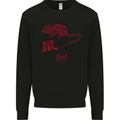 Chinese Zodiac Shengxiao Year of the Rat Mens Sweatshirt Jumper Black