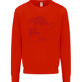 Chinese Zodiac Shengxiao Year of the Rat Mens Sweatshirt Jumper Bright Red
