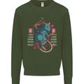 Chinese Zodiac Shengxiao Year of the Rat Mens Sweatshirt Jumper Forest Green