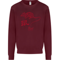 Chinese Zodiac Shengxiao Year of the Rat Mens Sweatshirt Jumper Maroon