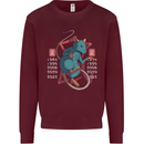Chinese Zodiac Shengxiao Year of the Rat Mens Sweatshirt Jumper Maroon