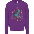 Chinese Zodiac Shengxiao Year of the Rat Mens Sweatshirt Jumper Purple