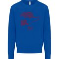 Chinese Zodiac Shengxiao Year of the Rat Mens Sweatshirt Jumper Royal Blue