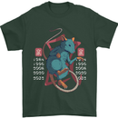 Chinese Zodiac Shengxiao Year of the Rat Mens T-Shirt Cotton Gildan Forest Green
