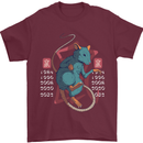Chinese Zodiac Shengxiao Year of the Rat Mens T-Shirt Cotton Gildan Maroon