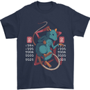 Chinese Zodiac Shengxiao Year of the Rat Mens T-Shirt Cotton Gildan Navy Blue