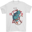 Chinese Zodiac Shengxiao Year of the Rat Mens T-Shirt Cotton Gildan White